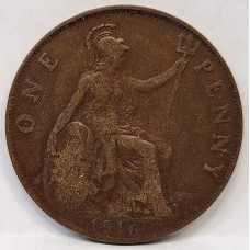 GREAT BRITAIN UK 1912 . ONE 1 PENNY